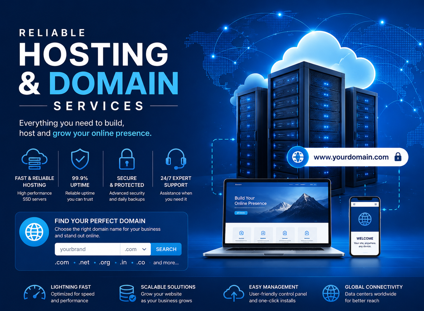 Layanan digital domain hosting dan website